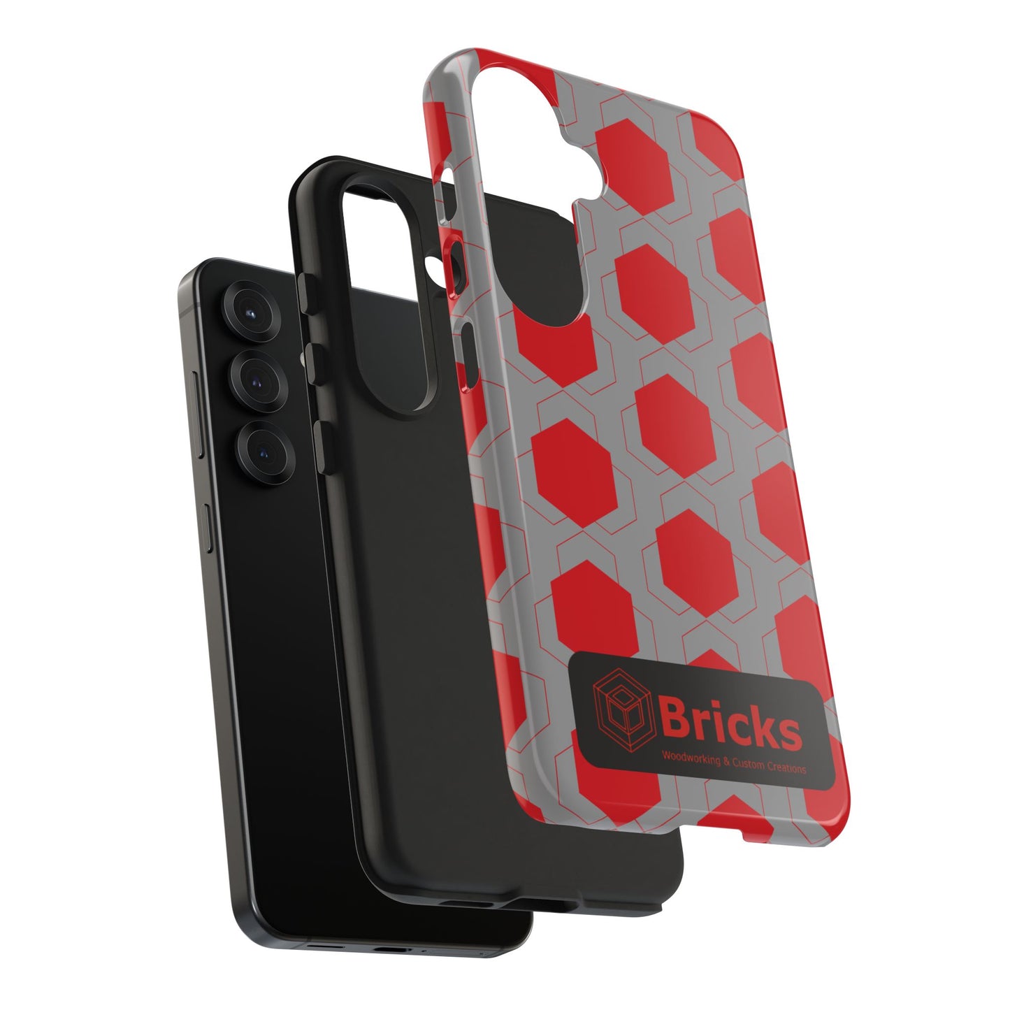 Hex Pattern Tough Phone Case — Red Bricks Protective Cover