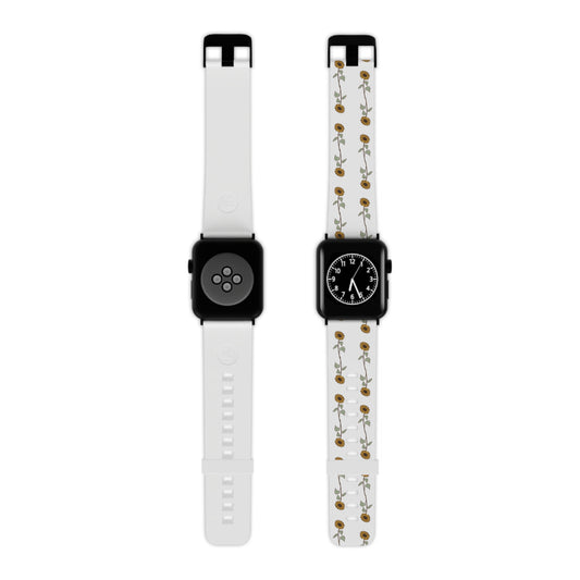 Sunflower Apple Watch Band — Floral Silicone Strap for Women & Girls