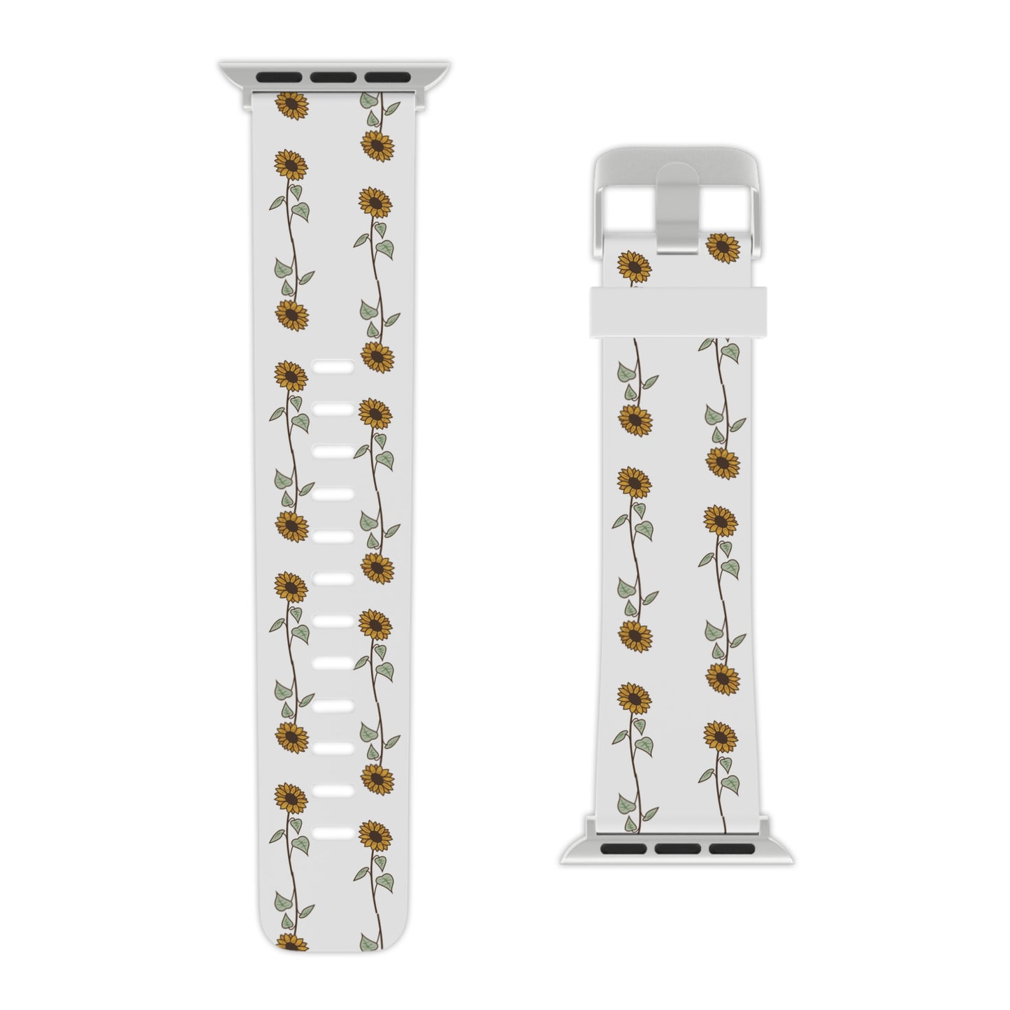 Sunflower Apple Watch Band — Floral Silicone Strap for Women & Girls