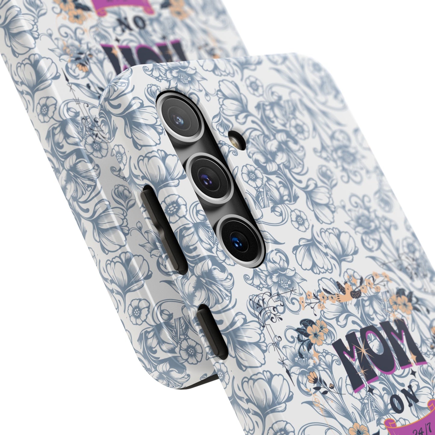 Mom on Duty Floral Tough Phone Case — Protective Mother's Day Gift