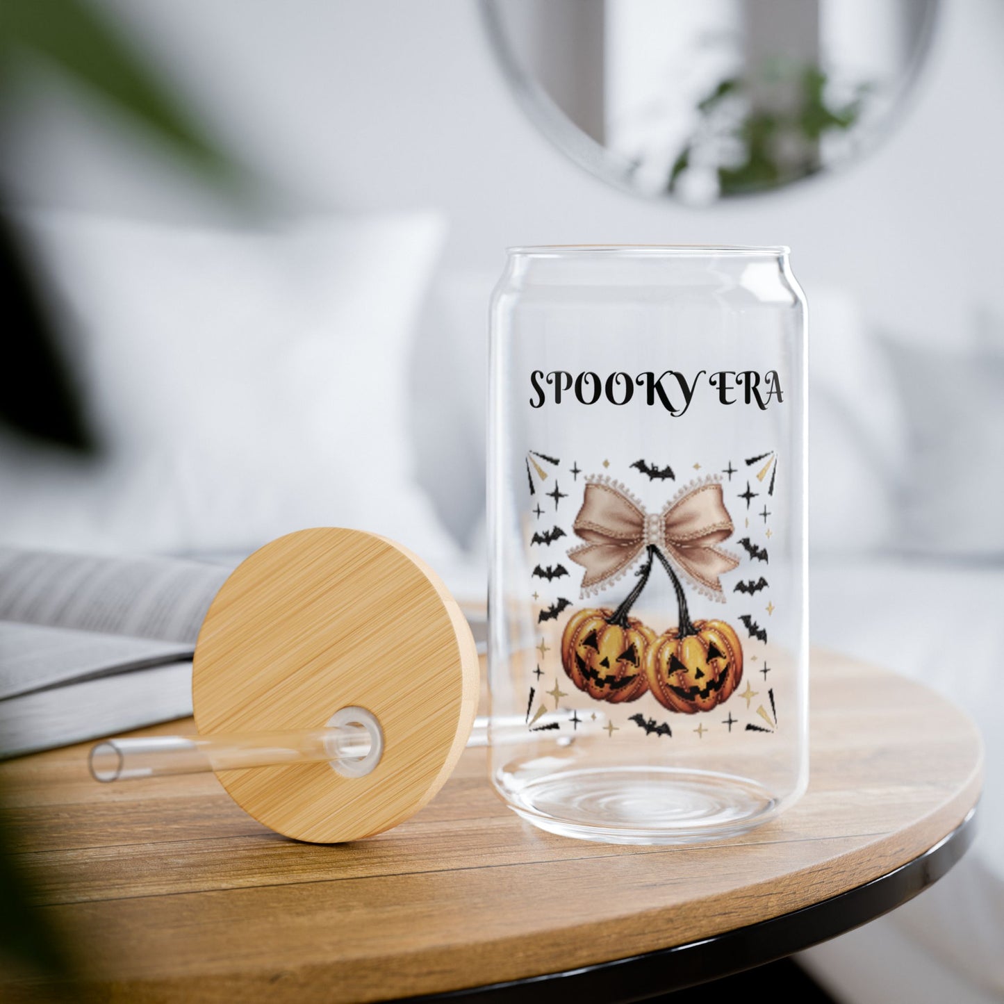 Halloween Pumpkin Sipper cup 16oz, Ghosts/Pumpkin, Eco-Friendly, Holiday Gift Idea| Spooky Iced Drink Tumbler | Pumpkin Ghost Bat for Fall Drinks