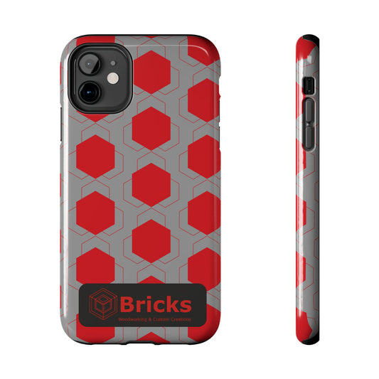 Hex Pattern Tough Phone Case — Red Bricks Protective Cover
