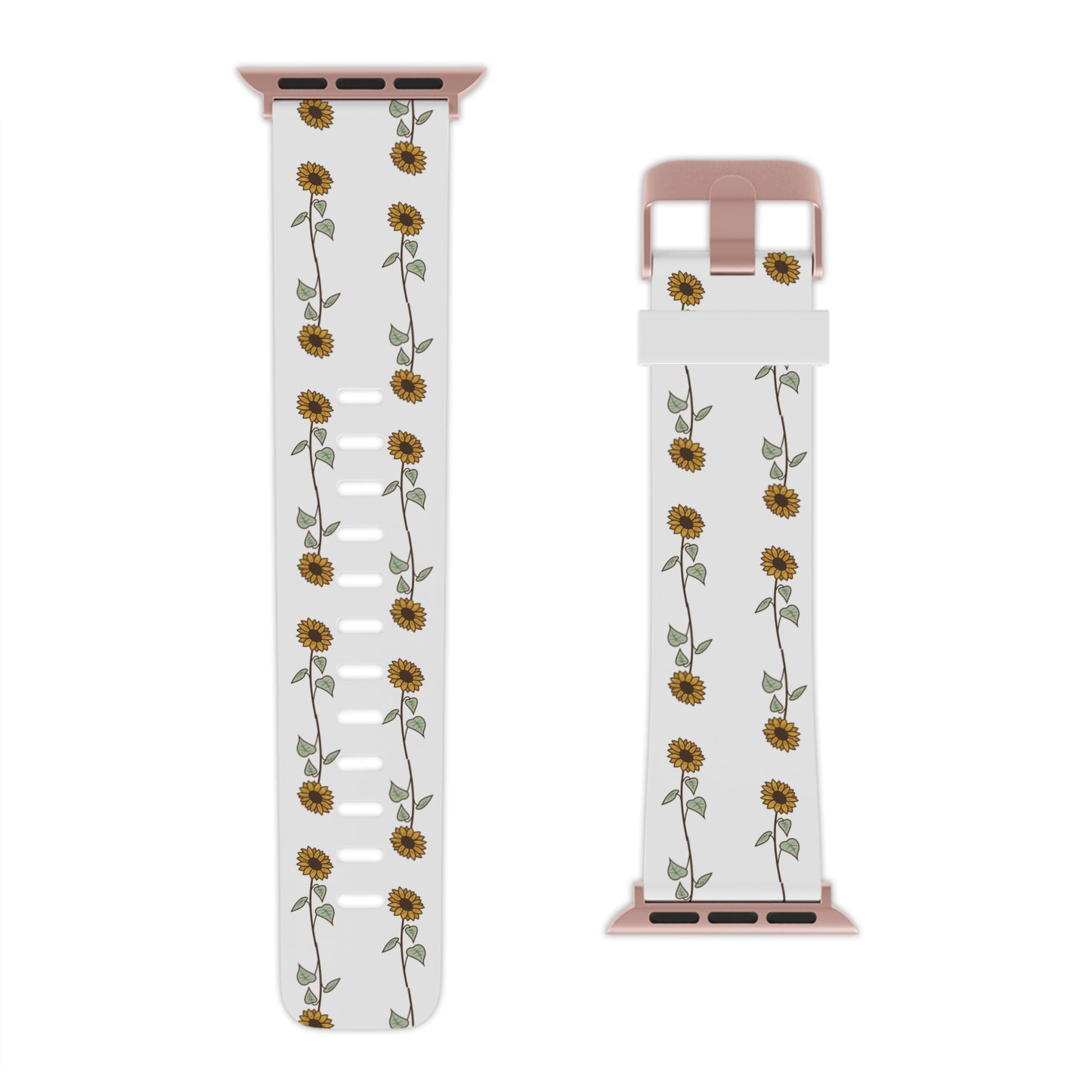 Sunflower Apple Watch Band — Floral Silicone Strap for Women & Girls