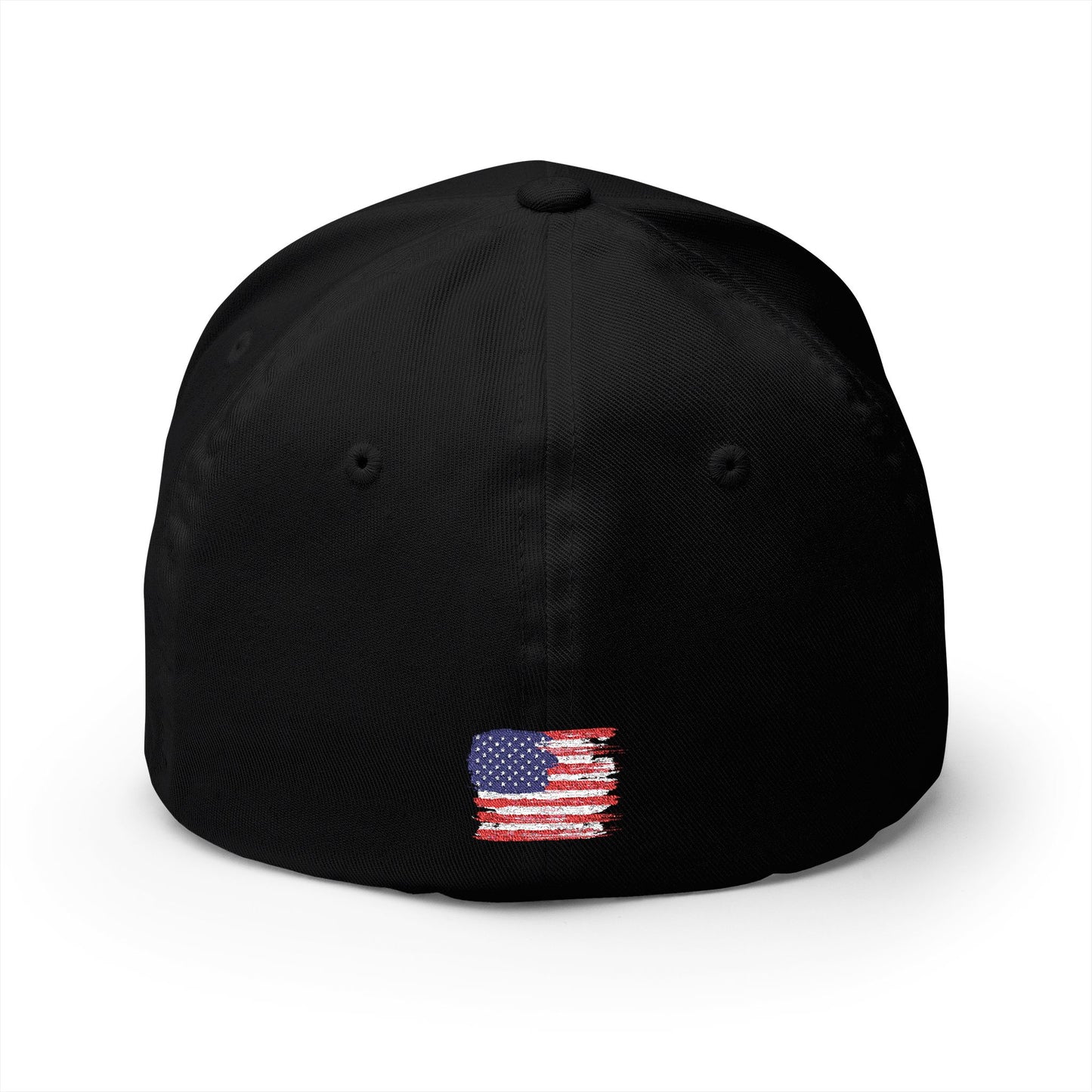Embroidered Bricks Logo Cap — Structured Closed-Back Hat with Back Flag Accent