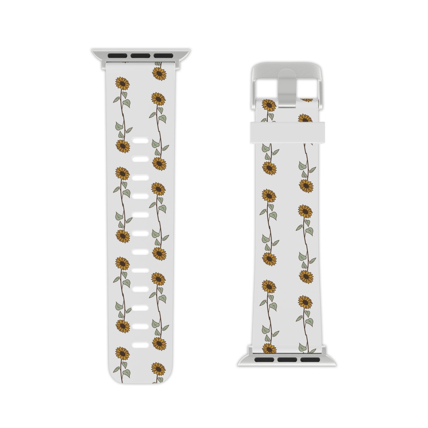Sunflower Apple Watch Band — Floral Silicone Strap for Women & Girls