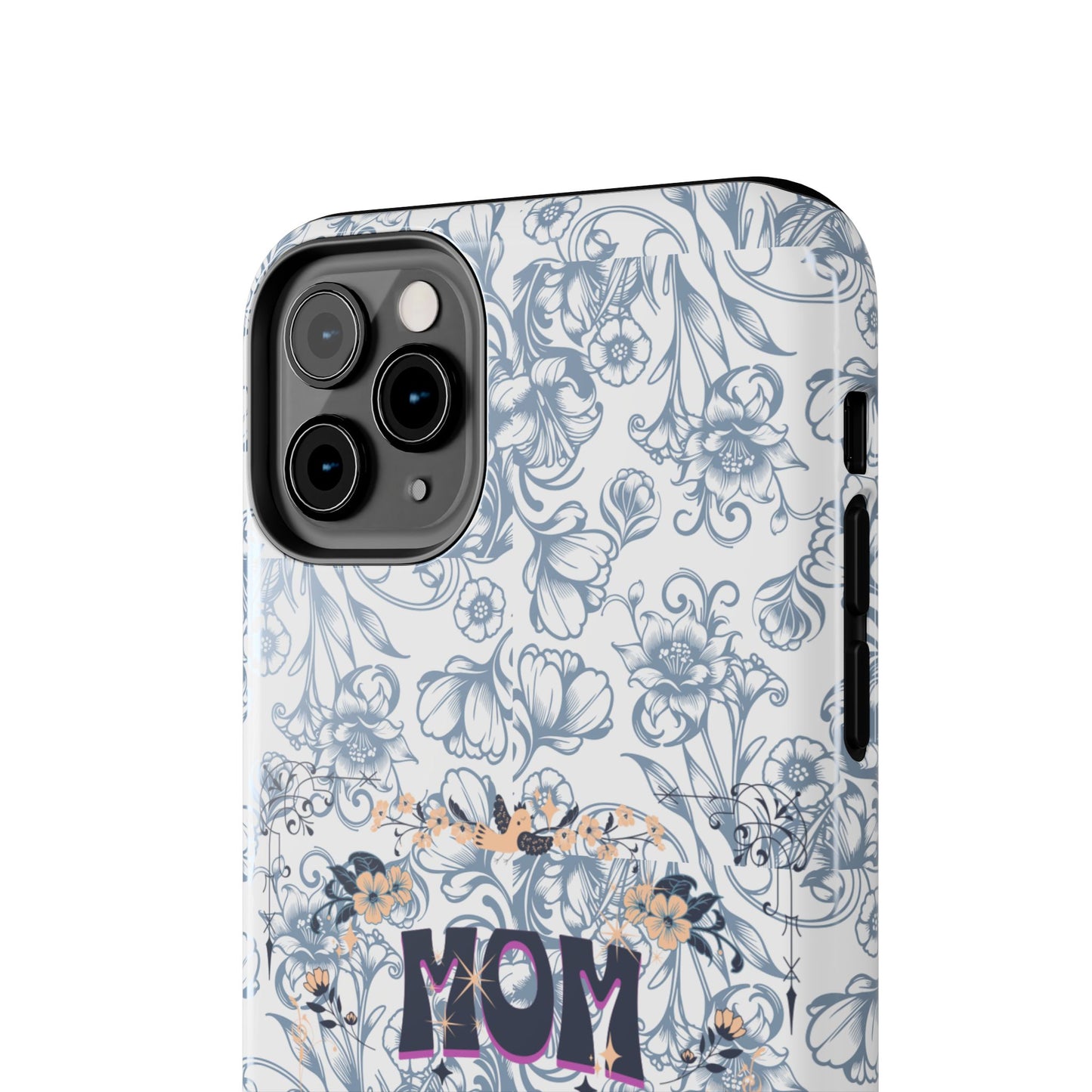 Mom on Duty Floral Tough Phone Case — Protective Mother's Day Gift
