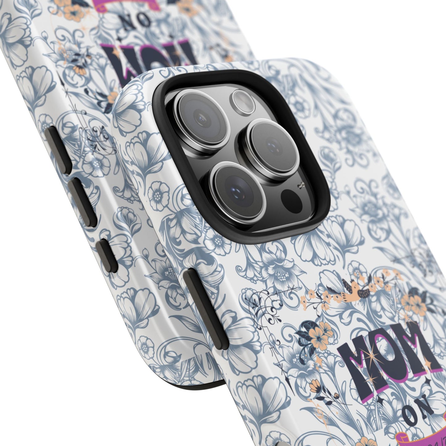 Mom on Duty Floral Tough Phone Case — Protective Mother's Day Gift