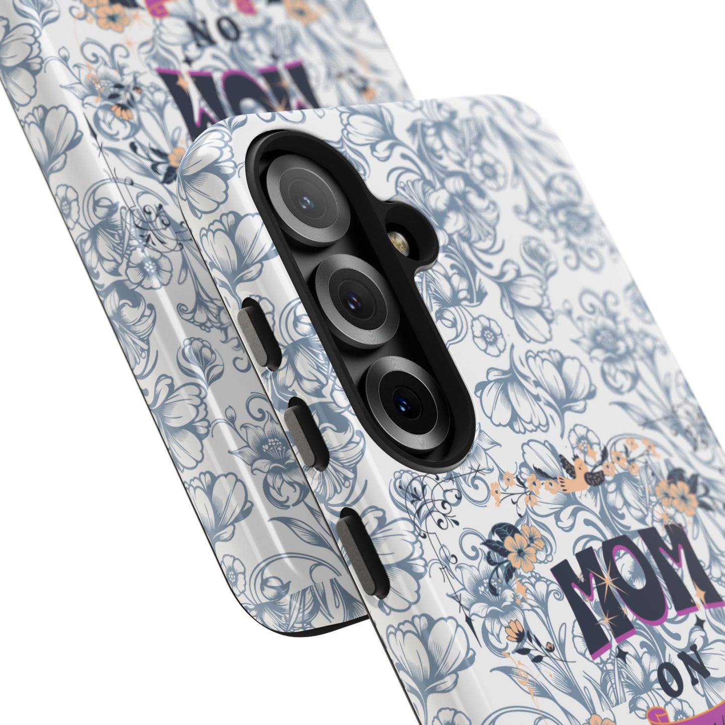Mom on Duty Floral Tough Phone Case — Protective Mother's Day Gift