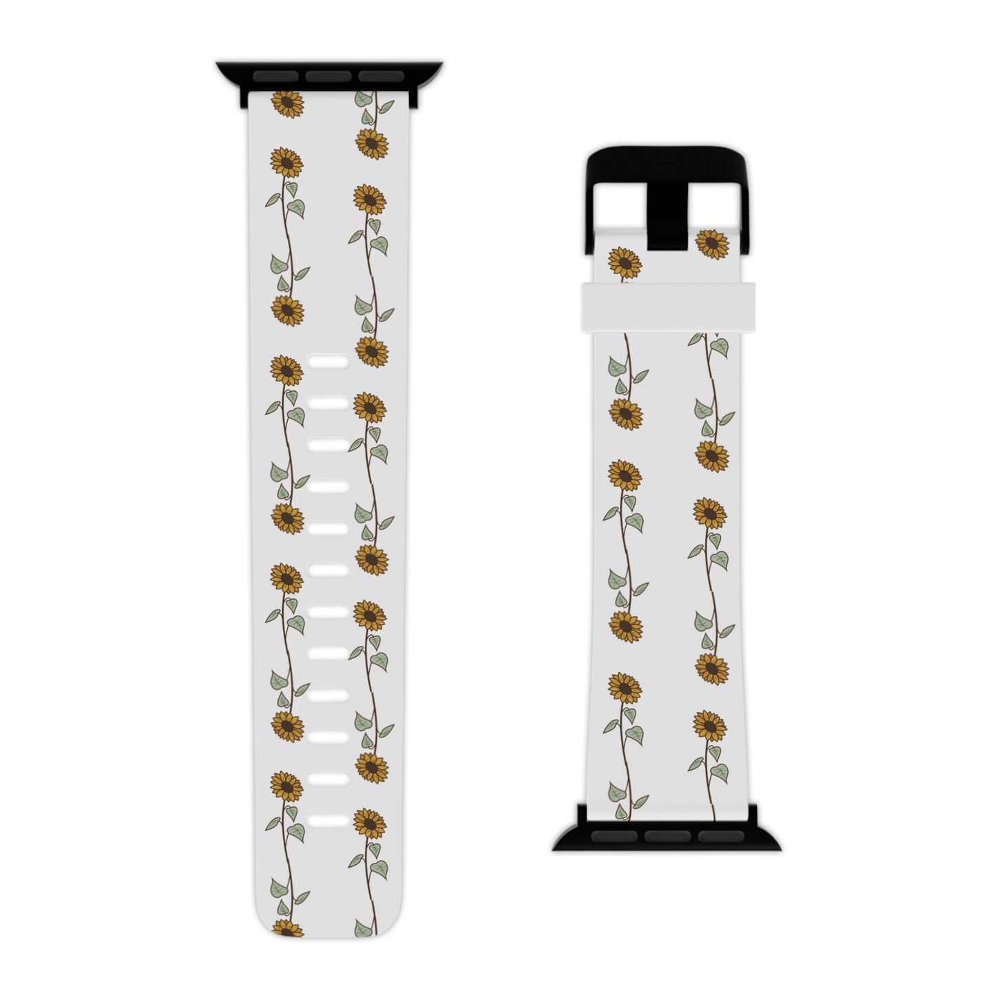 Sunflower Apple Watch Band — Floral Silicone Strap for Women & Girls
