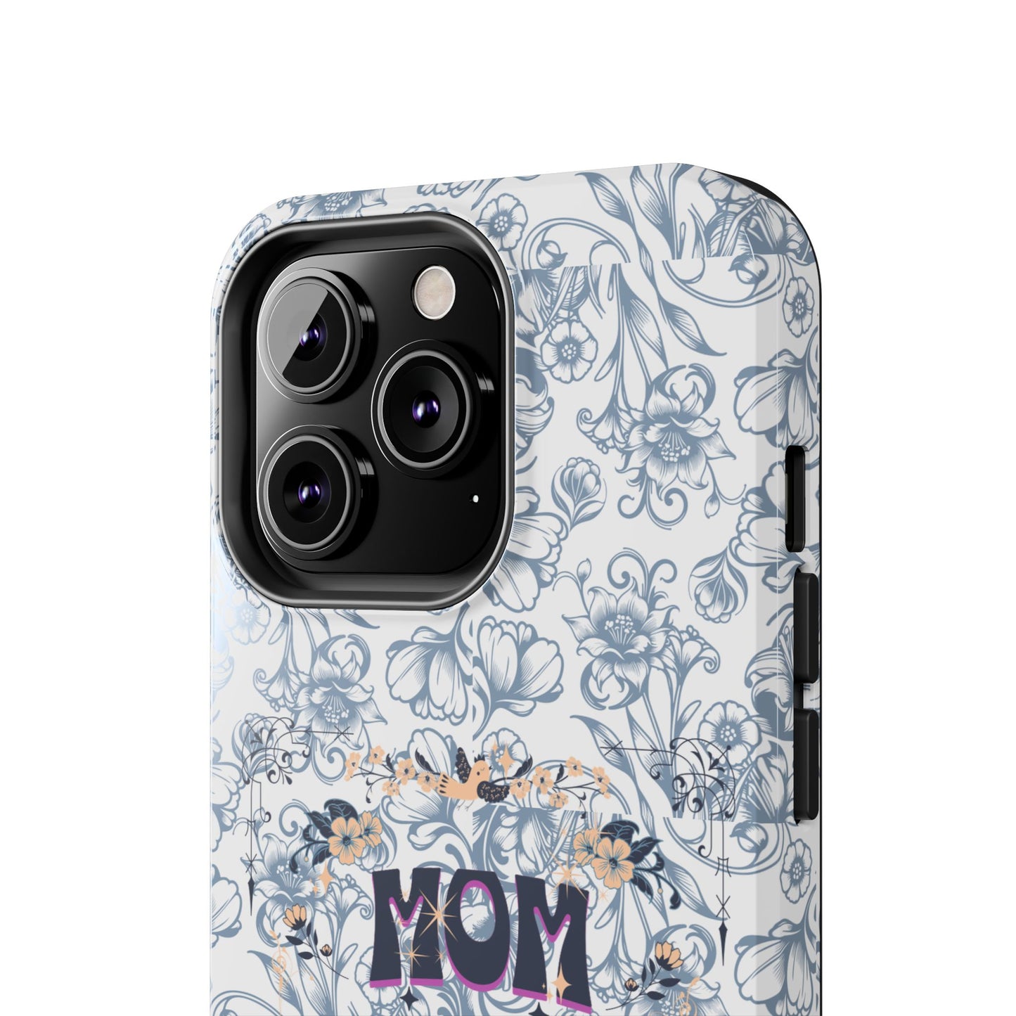 Mom on Duty Floral Tough Phone Case — Protective Mother's Day Gift