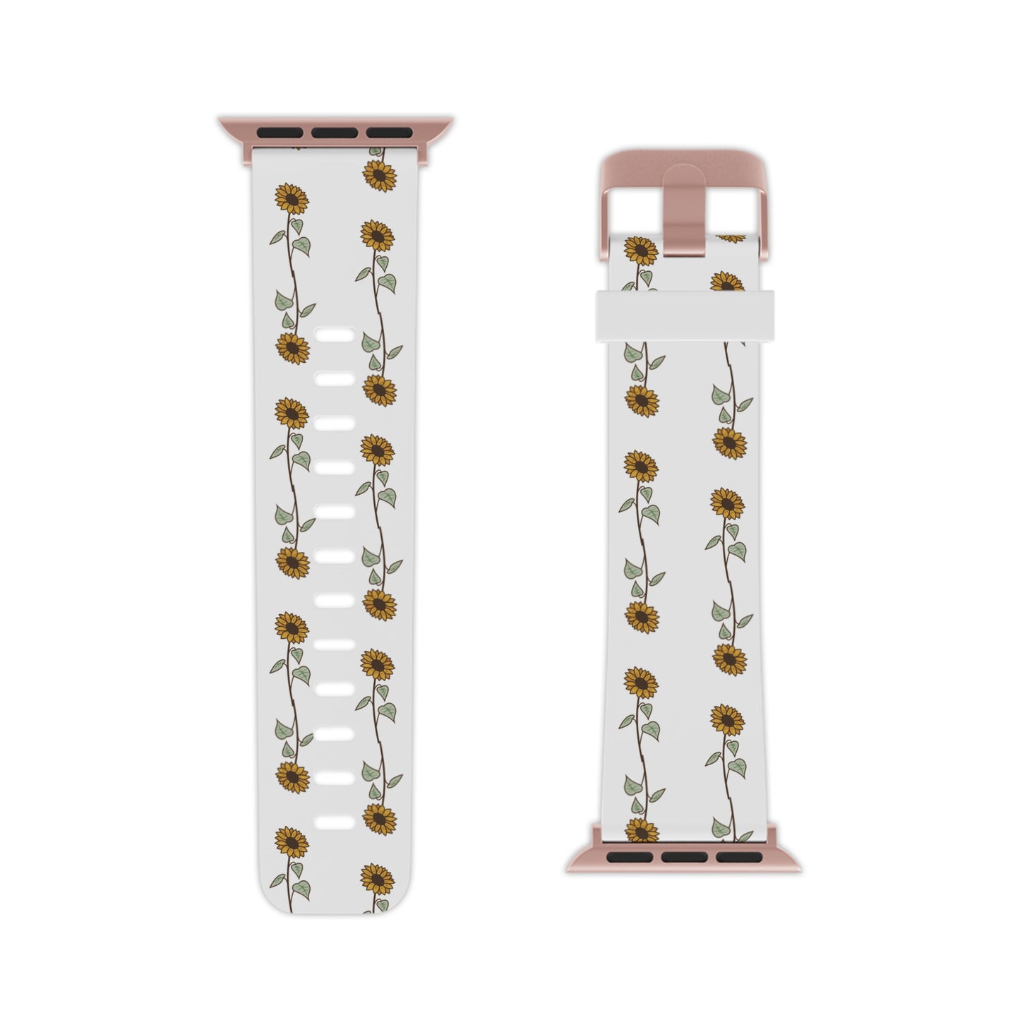Sunflower Apple Watch Band — Floral Silicone Strap for Women & Girls